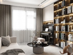 洛阳别墅装修,380㎡现代轻奢质感挑空