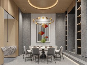 洛阳别墅装修设计案例450㎡现代黑白灰