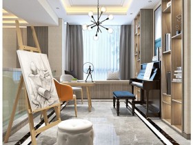 洛阳别墅装修380㎡温馨现代风