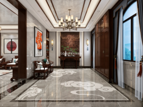 洛阳龙发装饰500㎡中式别墅装修效果图