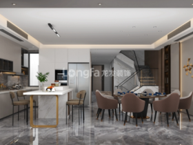 洛阳龙发装饰香龙湾420平别墅装修效果图