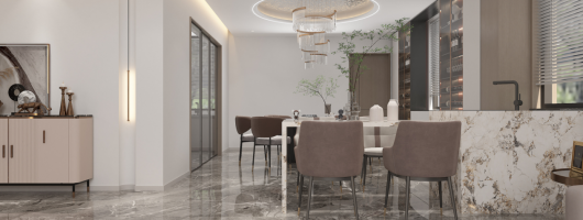 洛阳别墅装修450㎡现代轻奢风