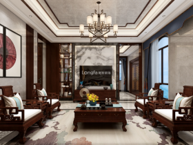 洛阳龙发装饰500㎡中式别墅装修效果图