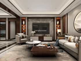 洛阳龙发装饰500㎡中式别墅装修效果图