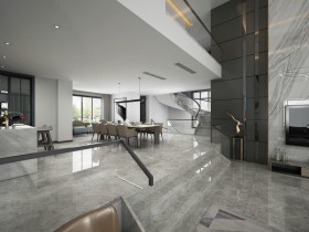 洛阳600平现代风格别墅装修效果图