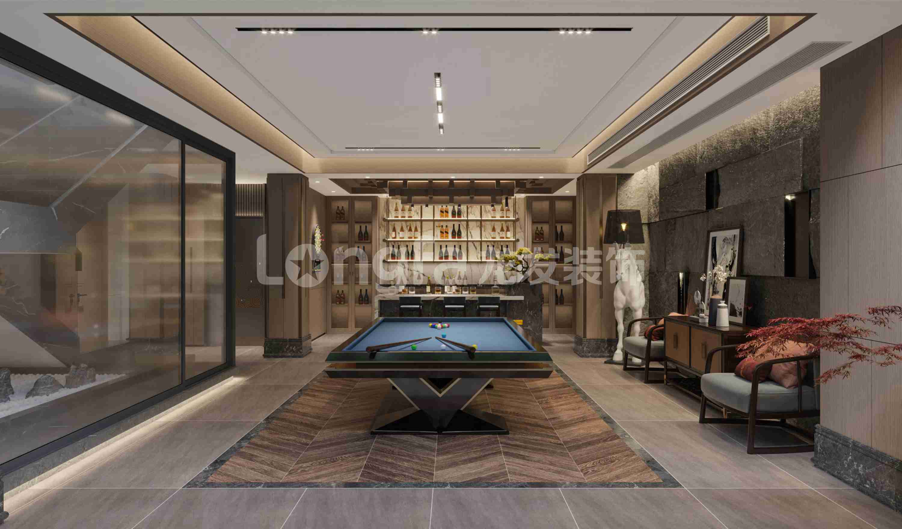 洛阳碧桂园别墅装修新中式设计