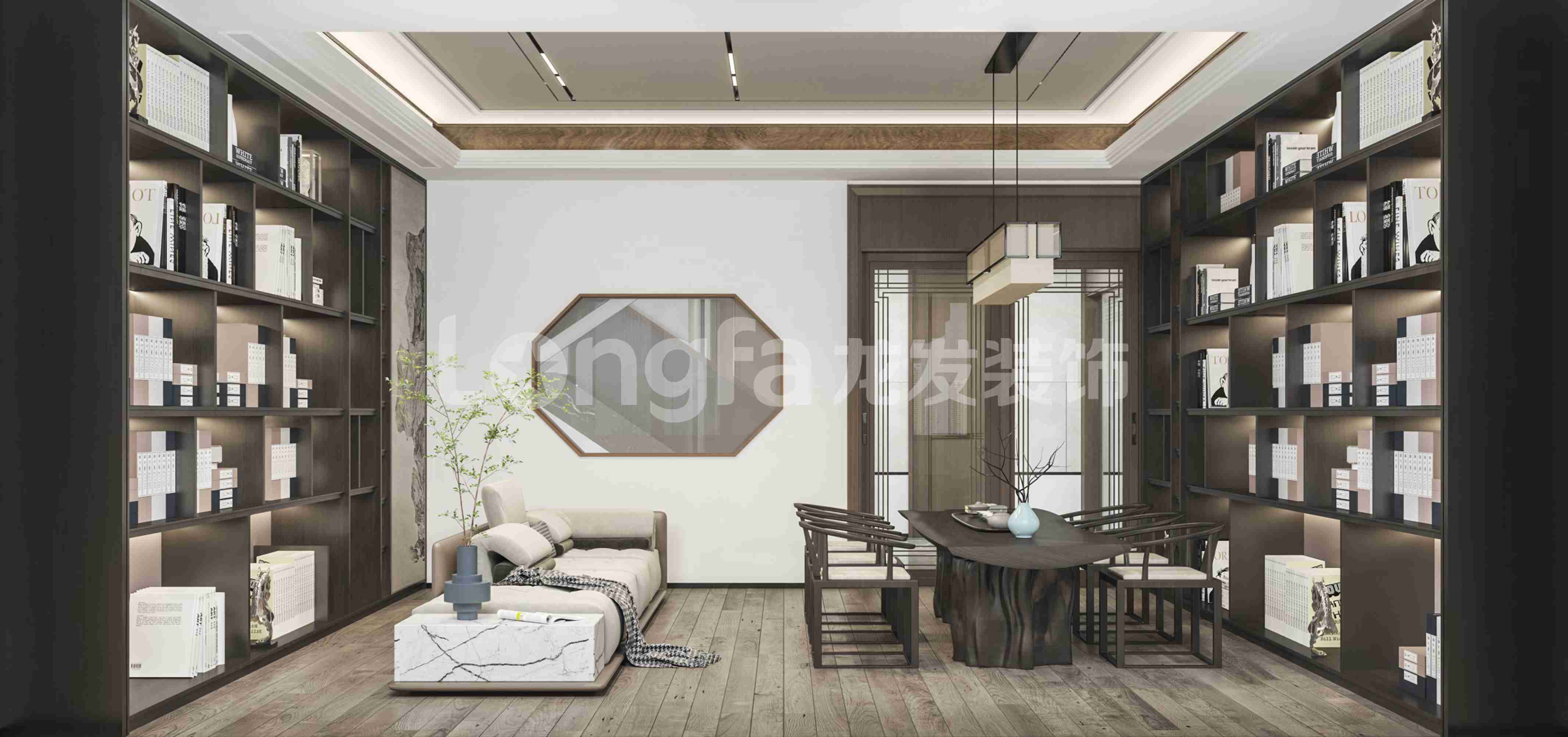 洛阳碧桂园别墅装修新中式设计