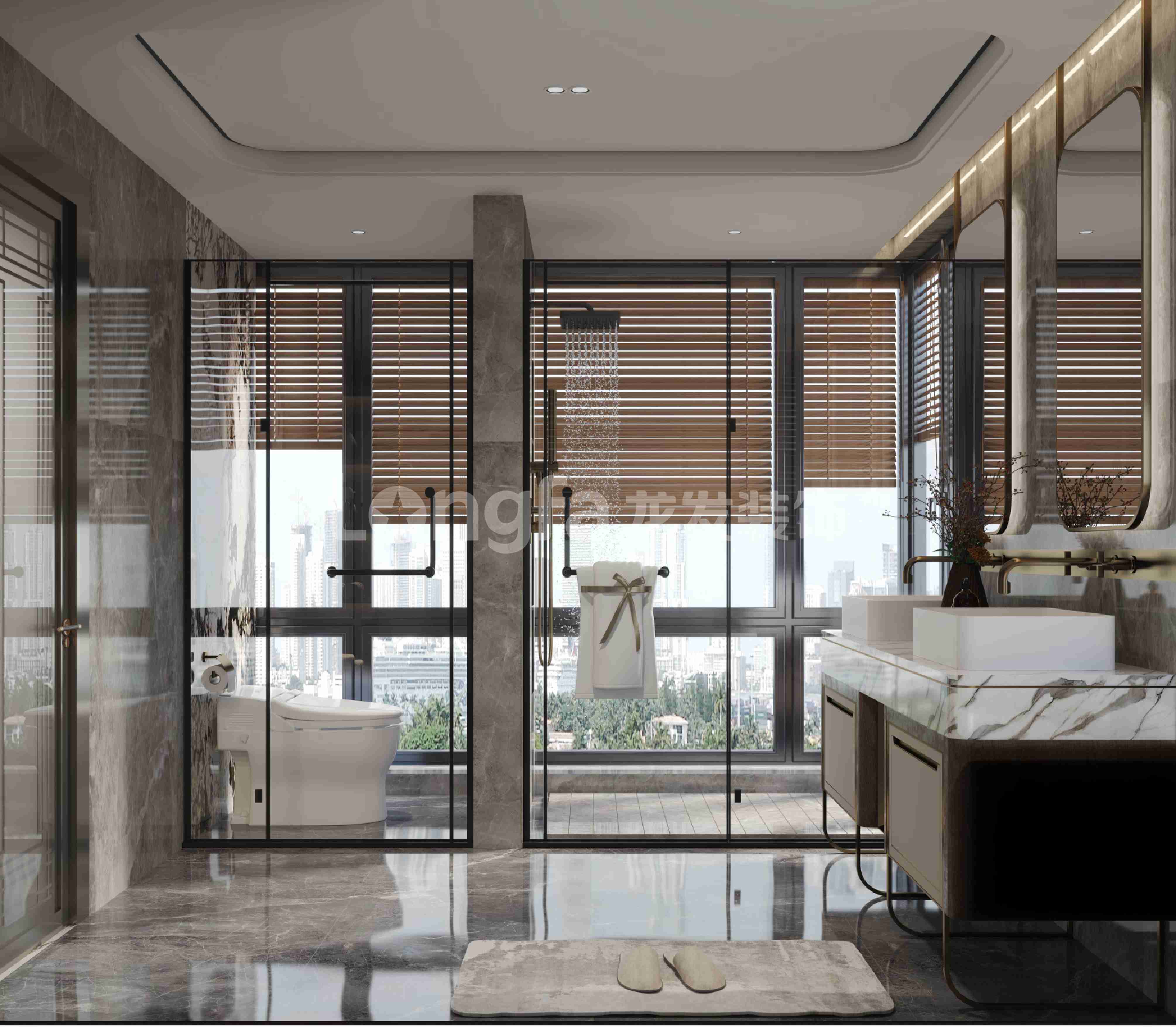 洛阳碧桂园别墅装修新中式设计