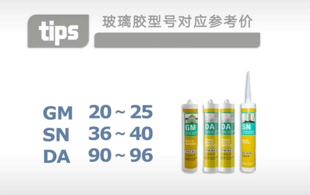 玻璃胶型号对应参考价